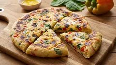 Rychlá sýrová placka se zeleninou z pánve: bez kynutí, hotová do 30 minut